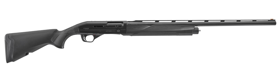 At the 2025 SHOT Show, I captured an image of the new Franchi Affinity 3.5 shotgun in Realtree® Max-7™ camo. The photo showcases its sleek, redesigned stock with enhanced ergonomics, including the thinner forend and extended checkering for better control. The 28-inch barrel gleams under the display lights, emphasizing the shotgun's precision engineering. Nearby signage highlights features such as the adjustable recoil pad system and the updated two-piece shell latch for faster loading. Attendees in the background discuss the shotgun’s improved handling with Franchi representatives. This image illustrates the blend of innovation and craftsmanship in the new Affinity 3.5.