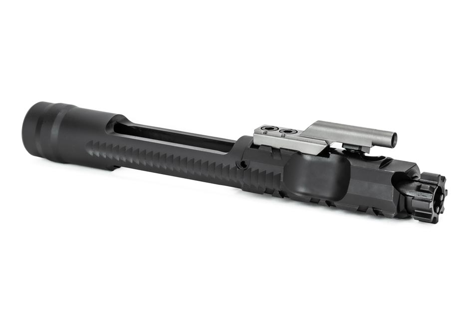 At the Griffin Armament booth during the 2025 SHOT Show, the Proprietary Gas Pocket BCG was displayed with its innovative left-side gas pocket design clearly visible. The nickel-boron shortened gas key and plasma-nitride finished bolt added to its sleek, durable appearance. A representative demonstrated its dual ejectors and anti-tilt features, emphasizing its reliability in suppressed AR-15 platforms. The display included a comparison highlighting its ability to reduce right ear noise by up to 10.5 dB, impressing attendees with its engineering precision.