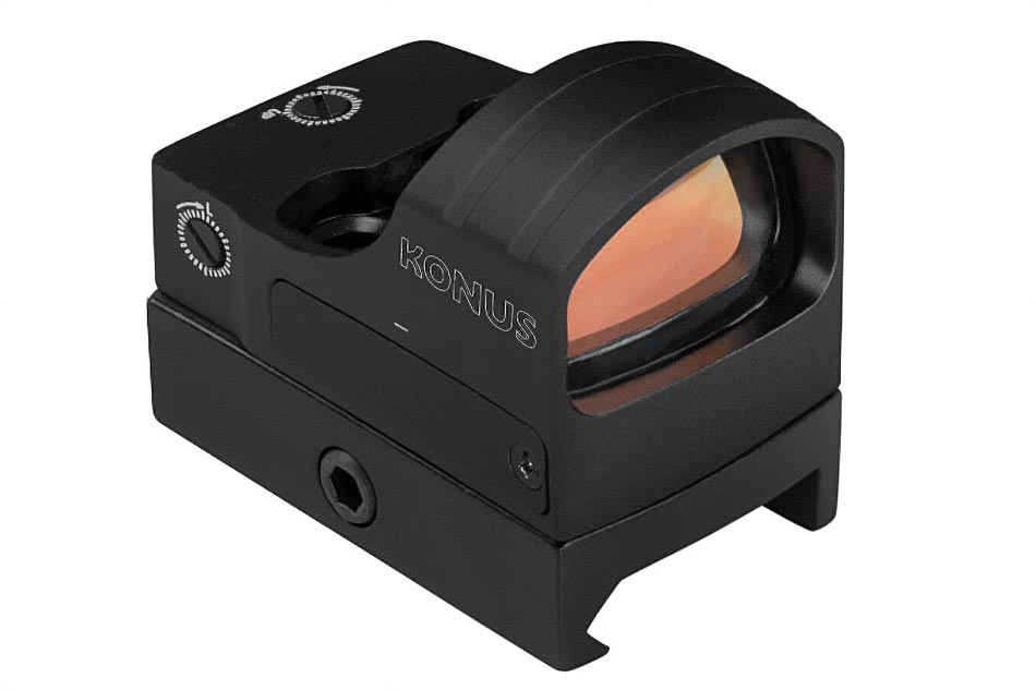 At the 2025 SHOT Show, the Konus FISSION MR red dot sight was displayed mounted on a compact pistol, demonstrating its low-profile Delta Point Pro footprint. The six reticle patterns were highlighted on a nearby digital display, showcasing the versatility for various shooting applications. Attendees were impressed by the external battery compartment, which allowed for easy replacements without dismounting the sight. The sleek micro red dot design was paired with fully multi-coated optics, ensuring sharp clarity. A representative demonstrated the 10 adjustable brightness settings, adapting the sight to changing light conditions. The waterproof feature and robust construction added to its appeal for both tactical and recreational use.